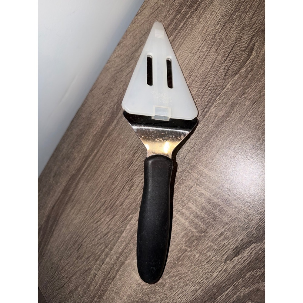 Pampered Chef Slice N Serve Stainless Steel Pie Cake Server with Blade Cover